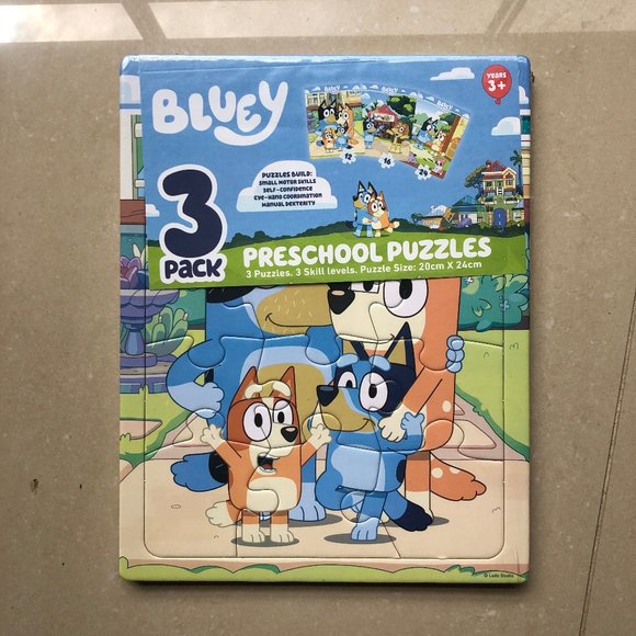 Bluey Preschool Puzzles 3 Pack